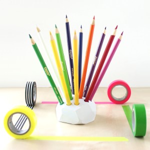 Geometric Colored Pencil Holder