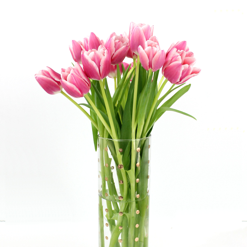 Gold Polka Dot Diy Vase Lines Across