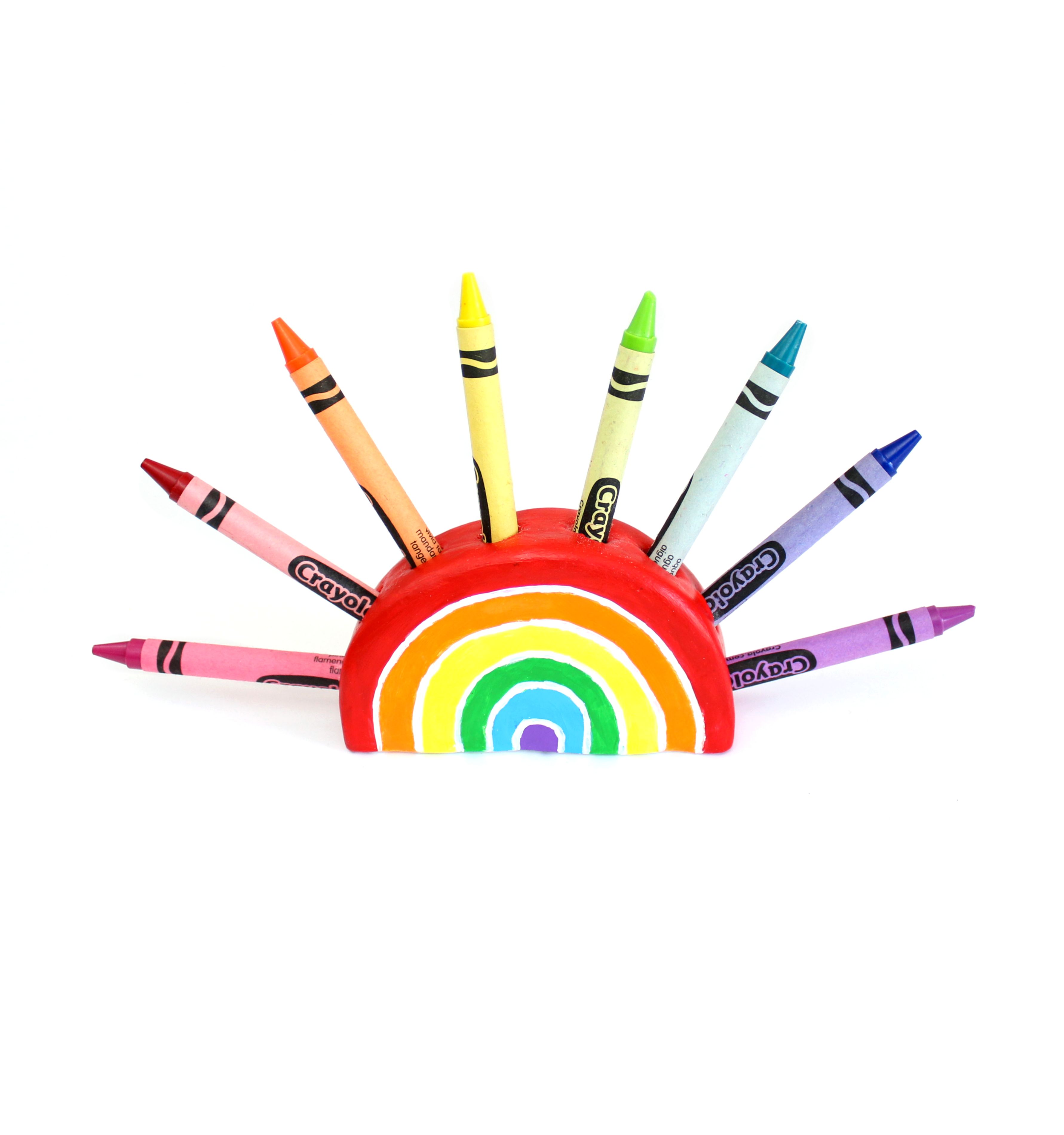 DIY Rainbow Crayon Holder and the Coolest Thank You Cards Ever