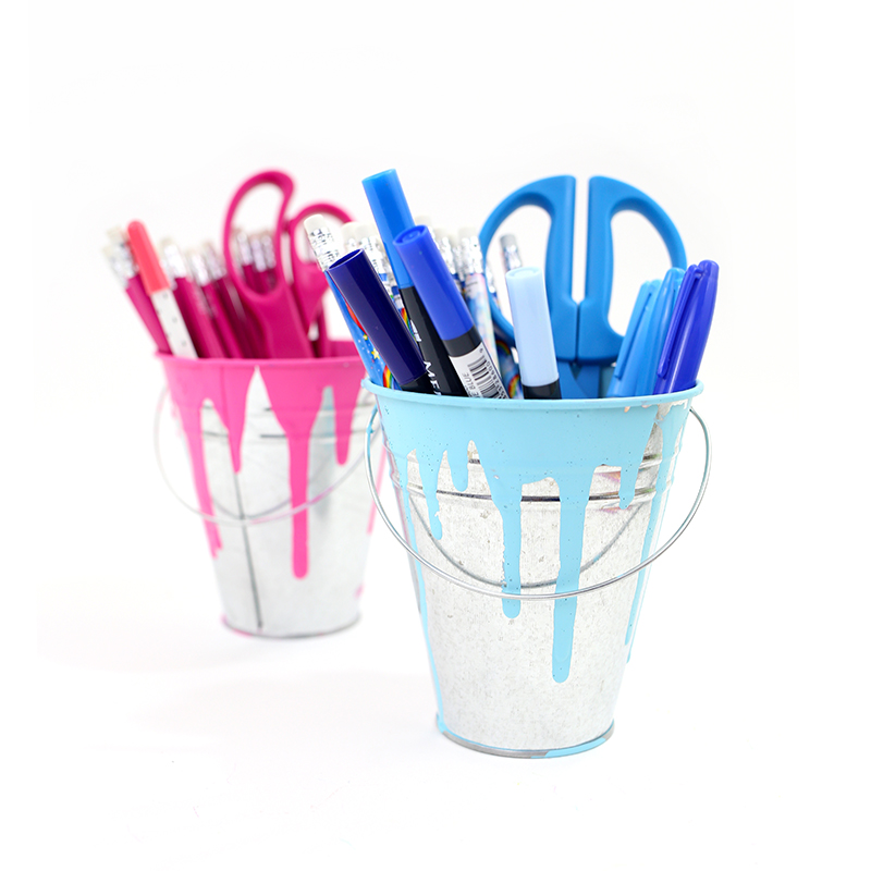 Messy Paint Bucket DIY Pencil Holder