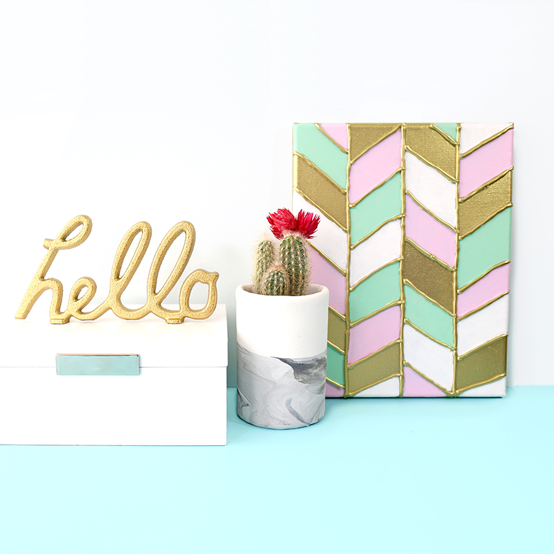 Textured Gold DIY Wall Art