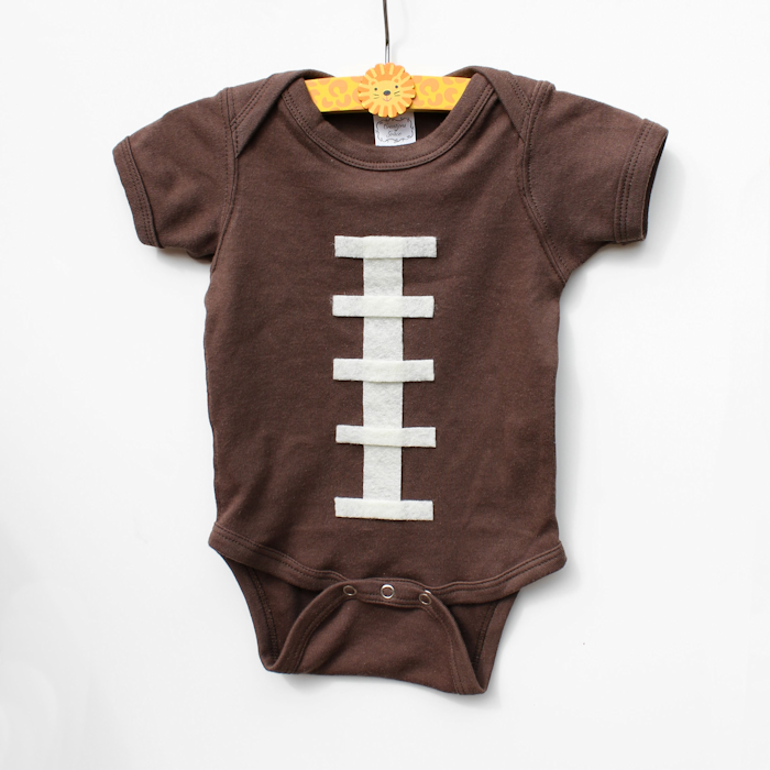 Football Onesie Lines Across